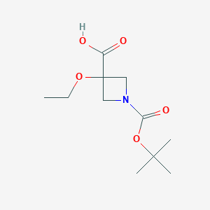 3-Ethoxy-1-[(2-methylpropan-2-yl)oxycarbonyl]azetidine-3-carboxylic acid