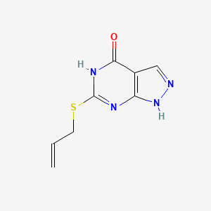 molecular formula C8H8N4OS B3001280 6-(allylthio)-1H-pyrazolo[3,4-d]pyrimidin-4(5H)-one CAS No. 894047-32-6