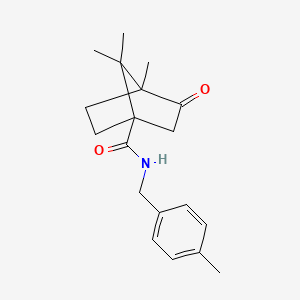 4,7,7-trimethyl-N-(4-methylbenzyl)-3-oxobicyclo[2.2.1]heptane-1-carboxamide