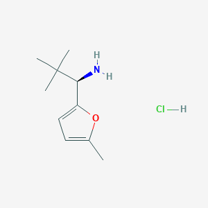 molecular formula C10H18ClNO B3001285 (R)-2,2-Dimethyl-1-(5-methylfuran-2-yl)propan-1-amine hydrochloride CAS No. 2170760-93-5