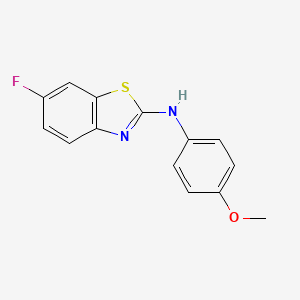 molecular formula C14H11FN2OS B3001295 6-fluoro-N-(4-methoxyphenyl)-1,3-benzothiazol-2-amine CAS No. 131169-66-9