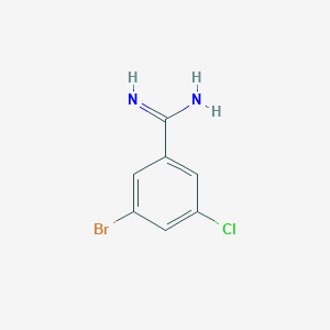 molecular formula C7H6BrClN2 B3001297 3-Bromo-5-chlorobenzenecarboximidamide CAS No. 1379299-72-5
