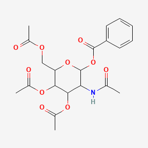 molecular formula C21H25NO10 B3001338 Glucosamine, N,3,4,6-tetraacetyl-1-O-benzoyl- CAS No. 1095323-54-8