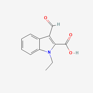molecular formula C12H11NO3 B3001361 1-Ethyl-3-formyl-1H-indole-2-carboxylic acid CAS No. 78358-23-3