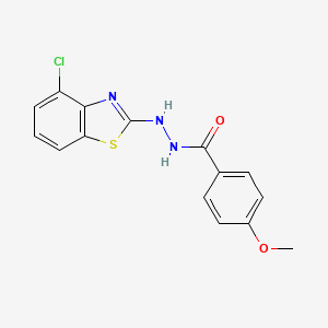 B3001373 N'-(4-chloro-1,3-benzothiazol-2-yl)-4-methoxybenzohydrazide CAS No. 851979-10-7