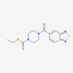 molecular formula C14H16N4O3S B3001384 ethyl 4-(2,1,3-benzothiadiazole-5-carbonyl)piperazine-1-carboxylate CAS No. 1203085-97-5