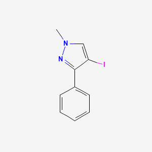 molecular formula C10H9IN2 B3001387 4-iodo-1-methyl-3-phenyl-1H-pyrazole CAS No. 1795503-22-8