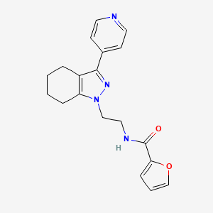 N-(2-(3-(pyridin-4-yl)-4,5,6,7-tetrahydro-1H-indazol-1-yl)ethyl)furan-2-carboxamide