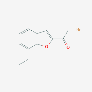 molecular formula C12H11BrO2 B030014 2-Bromoacetyl-7-ethylbenzofuran CAS No. 593266-85-4