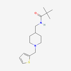 N-((1-(thiophen-2-ylmethyl)piperidin-4-yl)methyl)pivalamide