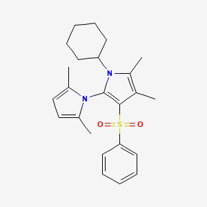 3-(Benzenesulfonyl)-1-cyclohexyl-2-(2,5-dimethylpyrrol-1-yl)-4,5-dimethylpyrrole