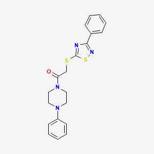 1-(4-Phenylpiperazin-1-yl)-2-[(3-phenyl-1,2,4-thiadiazol-5-yl)sulfanyl]ethanone