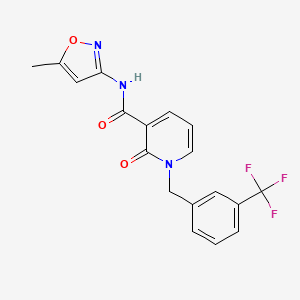 N-(5-methylisoxazol-3-yl)-2-oxo-1-(3-(trifluoromethyl)benzyl)-1,2-dihydropyridine-3-carboxamide