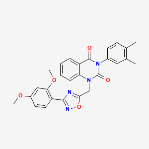 1-((3-(2,4-dimethoxyphenyl)-1,2,4-oxadiazol-5-yl)methyl)-3-(3,4-dimethylphenyl)quinazoline-2,4(1H,3H)-dione