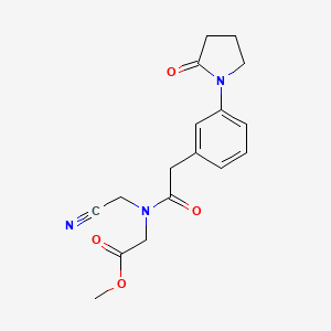 Methyl 2-[cyanomethyl-[2-[3-(2-oxopyrrolidin-1-yl)phenyl]acetyl]amino]acetate