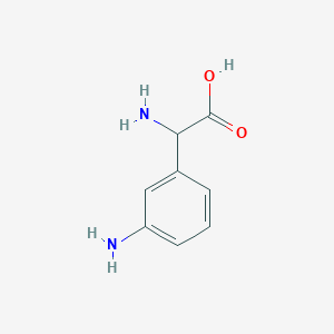 molecular formula C8H10N2O2 B3001430 2-Amino-2-(3-aminophenyl)acetic acid CAS No. 90271-39-9