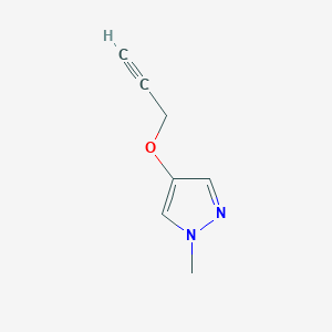 molecular formula C7H8N2O B3001435 1-methyl-4-(prop-2-yn-1-yloxy)-1H-pyrazole CAS No. 1596649-92-1