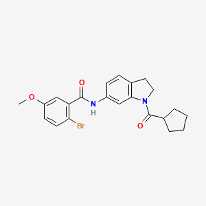 2-bromo-N-(1-(cyclopentanecarbonyl)indolin-6-yl)-5-methoxybenzamide