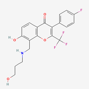 3-(4-fluorophenyl)-7-hydroxy-8-(((3-hydroxypropyl)amino)methyl)-2-(trifluoromethyl)-4H-chromen-4-one