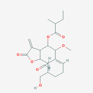 [(6Z,10Z)-6-formyl-10-(hydroxymethyl)-5-methoxy-3-methylidene-2-oxo-3a,4,5,8,9,11a-hexahydrocyclodeca[b]furan-4-yl] 2-methylbutanoate