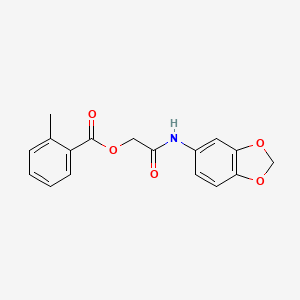 [(2H-1,3-benzodioxol-5-yl)carbamoyl]methyl 2-methylbenzoate