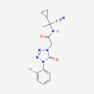 2-[4-(2-chlorophenyl)-5-oxo-4,5-dihydro-1H-1,2,3,4-tetrazol-1-yl]-N-(1-cyano-1-cyclopropylethyl)acetamide