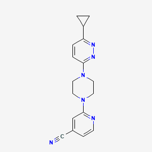 2-[4-(6-Cyclopropylpyridazin-3-yl)piperazin-1-yl]pyridine-4-carbonitrile