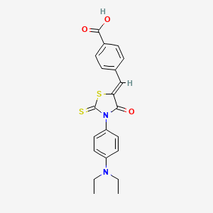 (Z)-4-((3-(4-(diethylamino)phenyl)-4-oxo-2-thioxothiazolidin-5-ylidene)methyl)benzoic acid