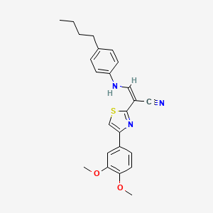 (Z)-3-((4-butylphenyl)amino)-2-(4-(3,4-dimethoxyphenyl)thiazol-2-yl)acrylonitrile