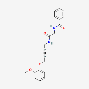 N-(2-((4-(2-methoxyphenoxy)but-2-yn-1-yl)amino)-2-oxoethyl)benzamide