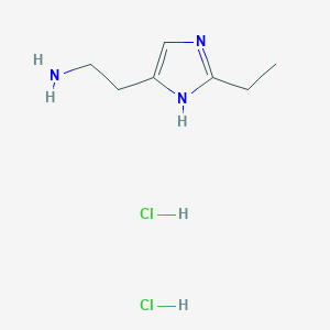 molecular formula C7H15Cl2N3 B3001493 2-(2-Ethyl-1H-imidazol-4-yl)ethanamine dihydrochloride CAS No. 188638-89-3