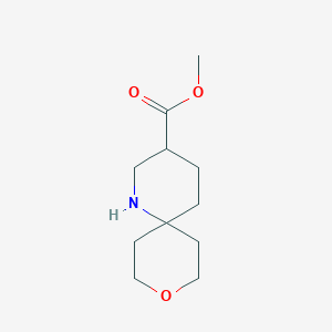 molecular formula C11H19NO3 B3001537 Methyl 9-oxa-1-azaspiro[5.5]undecane-3-carboxylate CAS No. 2408972-72-3