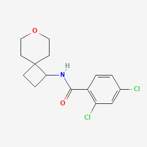 molecular formula C15H17Cl2NO2 B3001538 2,4-dichloro-N-(7-oxaspiro[3.5]nonan-1-yl)benzamide CAS No. 2176124-79-9