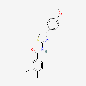 molecular formula C19H18N2O2S B3001547 N-[4-(4-methoxyphenyl)-1,3-thiazol-2-yl]-3,4-dimethylbenzamide CAS No. 313469-49-7