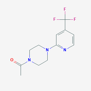 molecular formula C12H14F3N3O B3001551 1-(4-(4-(Trifluoromethyl)pyridin-2-yl)piperazin-1-yl)ethanone CAS No. 2034457-38-8