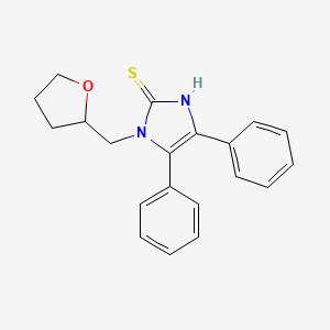 molecular formula C20H20N2OS B3001554 3-(oxolan-2-ylmethyl)-4,5-diphenyl-1H-imidazole-2-thione CAS No. 733030-50-7