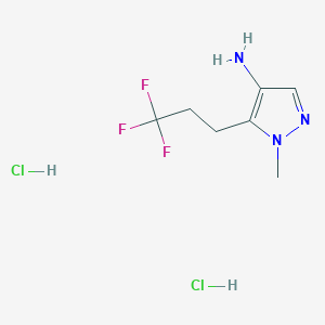 1-Methyl-5-(3,3,3-trifluoropropyl)pyrazol-4-amine;dihydrochloride