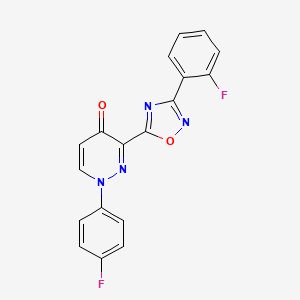 1-(4-fluorophenyl)-3-(3-(2-fluorophenyl)-1,2,4-oxadiazol-5-yl)pyridazin-4(1H)-one