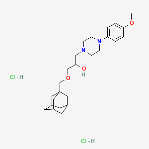 1-((3r,5r,7r)-Adamantan-1-ylmethoxy)-3-(4-(4-methoxyphenyl)piperazin-1-yl)propan-2-ol dihydrochloride