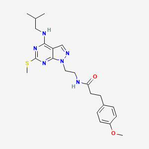 N-(2-(4-(isobutylamino)-6-(methylthio)-1H-pyrazolo[3,4-d]pyrimidin-1-yl)ethyl)-3-(4-methoxyphenyl)propanamide