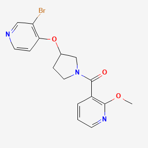 [3-(3-Bromopyridin-4-yl)oxypyrrolidin-1-yl]-(2-methoxypyridin-3-yl)methanone