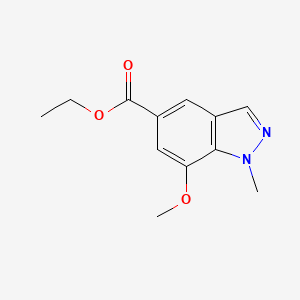 molecular formula C12H14N2O3 B3001620 Ethyl 7-methoxy-1-methyl-1H-indazole-5-carboxylate CAS No. 894779-32-9