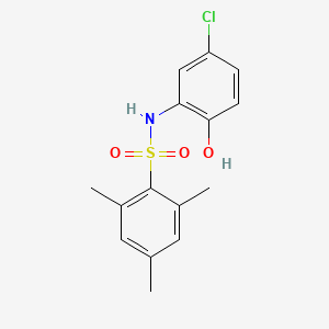 molecular formula C15H16ClNO3S B3001682 N-(5-chloro-2-hydroxyphenyl)-2,4,6-trimethylbenzenesulfonamide CAS No. 893775-47-8