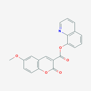 molecular formula C20H13NO5 B3001748 quinolin-8-yl 6-methoxy-2-oxo-2H-chromene-3-carboxylate CAS No. 838904-25-9