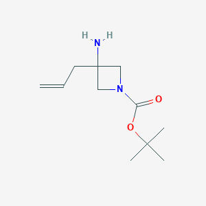molecular formula C11H20N2O2 B3001805 tert-butyl 3-amino-3-(prop-2-en-1-yl)azetidine-1-carboxylate CAS No. 1440962-19-5