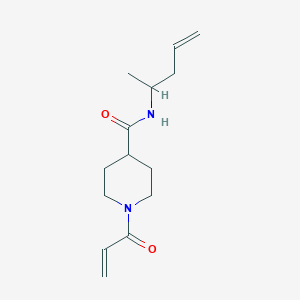 N-Pent-4-en-2-yl-1-prop-2-enoylpiperidine-4-carboxamide