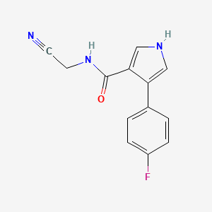 molecular formula C13H10FN3O B3001926 N-(cyanomethyl)-4-(4-fluorophenyl)-1H-pyrrole-3-carboxamide CAS No. 1384591-18-7