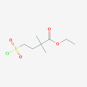 molecular formula C8H15ClO4S B3002027 Ethyl 2,2-dimethyl-4-sulfobutanoate CAS No. 2174008-12-7