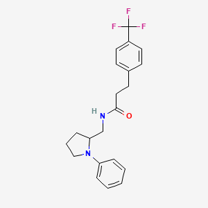 N-((1-phenylpyrrolidin-2-yl)methyl)-3-(4-(trifluoromethyl)phenyl)propanamide