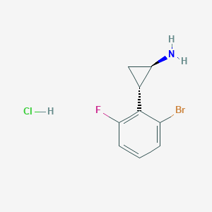 (1R,2S)-2-(2-Bromo-6-fluorophenyl)cyclopropan-1-amine;hydrochloride